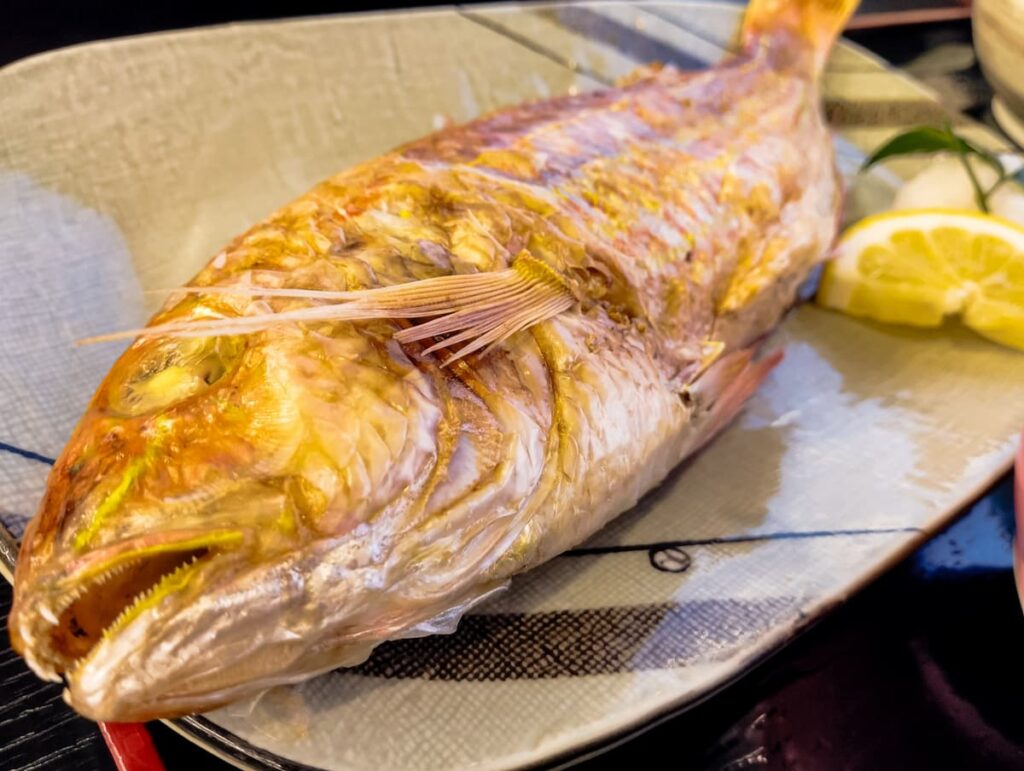 糸撚鯛の調理例｜塩焼き