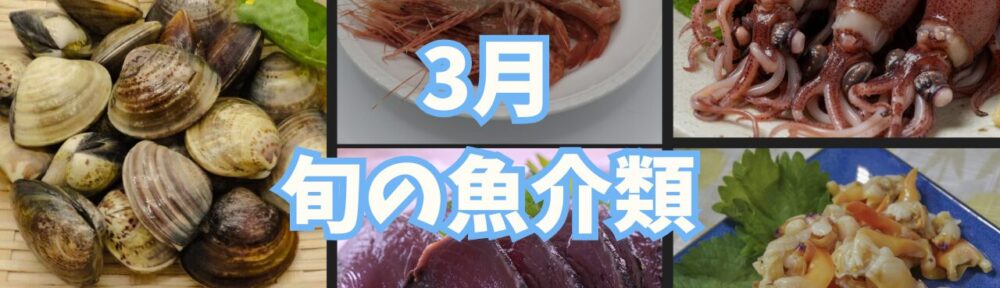 3月　旬の魚介類