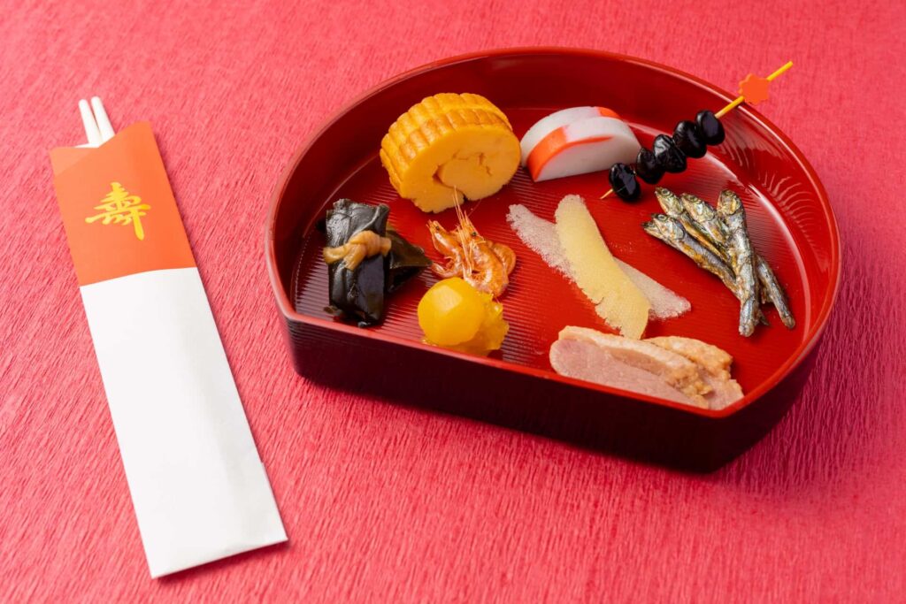 一人前に盛り付けられたおせち料理