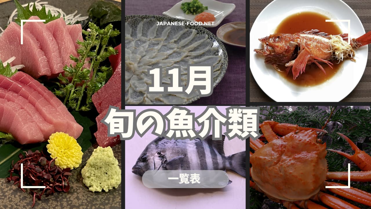 11月｜旬の魚介類【一覧表】
