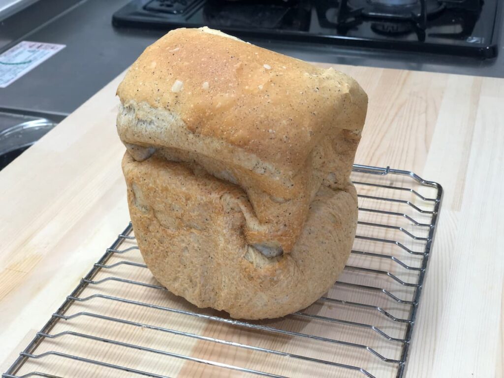 魔法庵の食パンミックスで条件付きで成立したアレンジの焼き上がり例