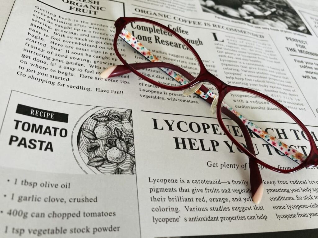 英語のレシピとめがね