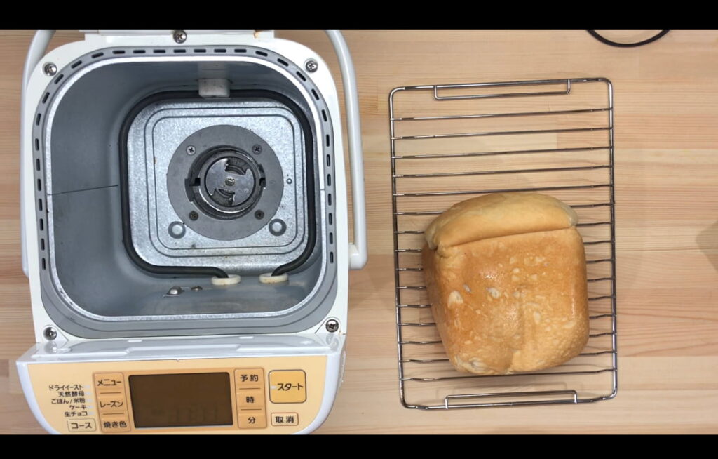 魔法庵の食パンミックスを家庭用ホームベーカリーで焼いた実際の仕上がり