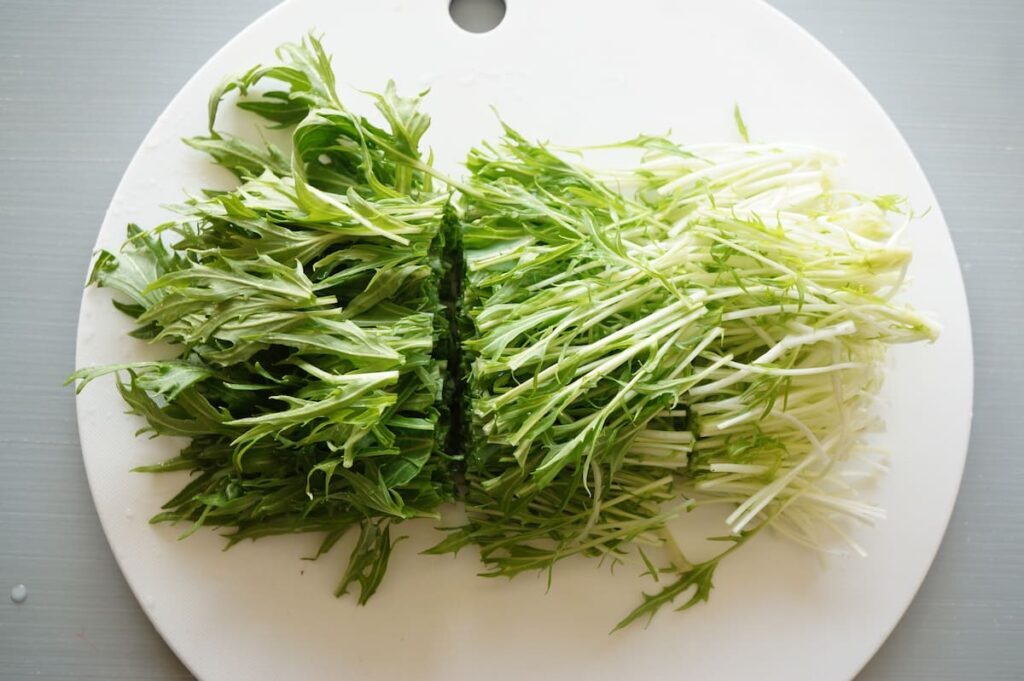 鯛しゃぶの具材｜水菜