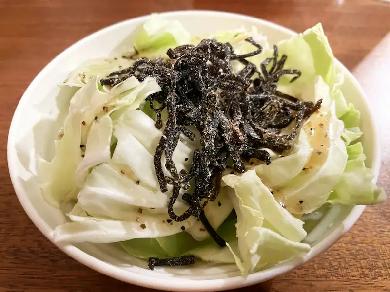 初春キャベツと塩昆布の浅漬け風サラダ
