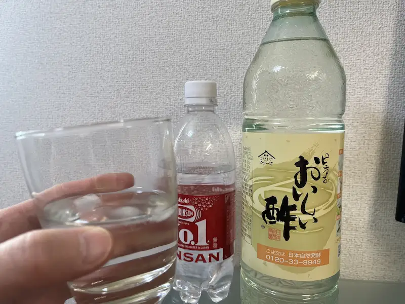 おいしい酢を炭酸で割って実際に飲んだ時の画像